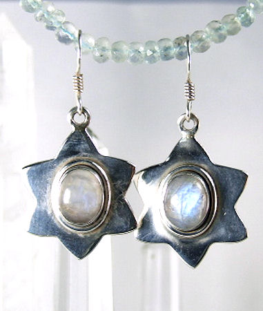 SKU 6020 - a Moonstone Earrings Jewelry Design image