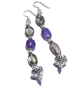 SKU 6021 - a Smoky Quartz Earrings Jewelry Design image