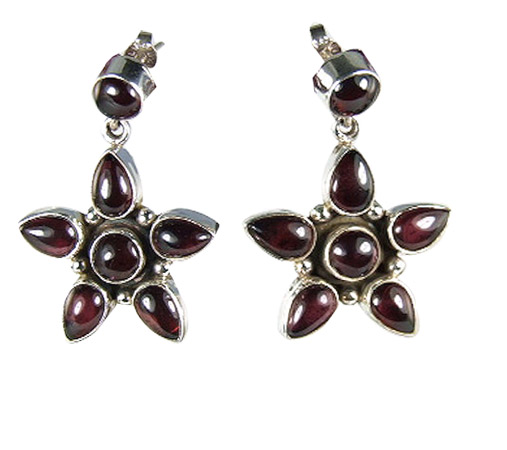 SKU 6022 - a Garnet Earrings Jewelry Design image