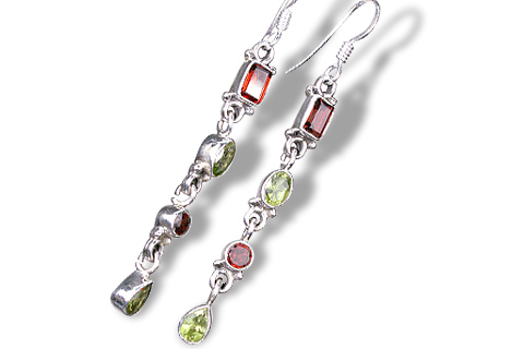SKU 6024 - a Garnet Earrings Jewelry Design image