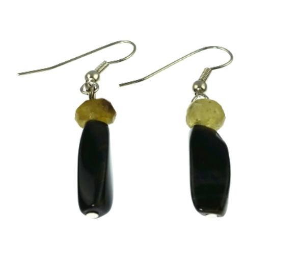 SKU 6026 - a Tiger eye Earrings Jewelry Design image