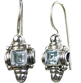SKU 6035 - a Blue Topaz Earrings Jewelry Design image