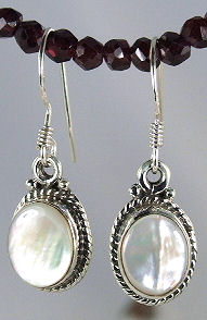 SKU 6044 - a Mother-of-pearl Earrings Jewelry Design image