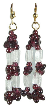 SKU 6046 - a Garnet Earrings Jewelry Design image