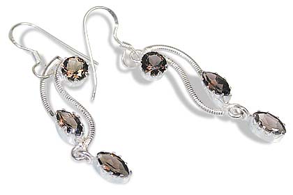 SKU 6049 - a Smoky Quartz Earrings Jewelry Design image