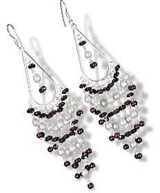 SKU 6050 - a Garnet Earrings Jewelry Design image