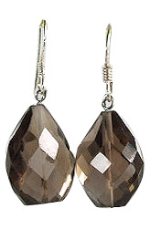 SKU 6051 - a Smoky Quartz Earrings Jewelry Design image