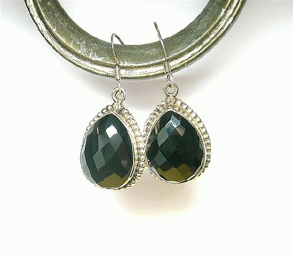 SKU 6198 - a Onyx Earrings Jewelry Design image