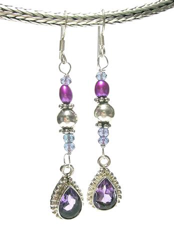 SKU 6317 - a Amethyst Earrings Jewelry Design image