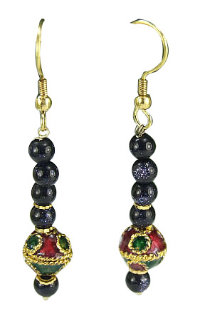 SKU 6332 - a Goldstone Earrings Jewelry Design image