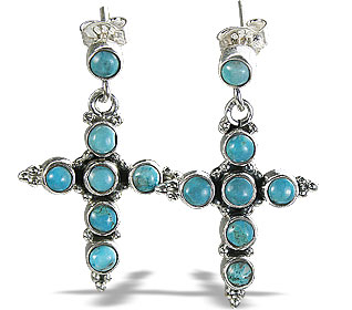 SKU 6338 - a Turquoise Earrings Jewelry Design image