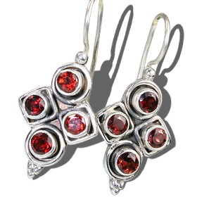 SKU 6352 - a Garnet Earrings Jewelry Design image