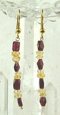 SKU 6360 - a Garnet Earrings Jewelry Design image