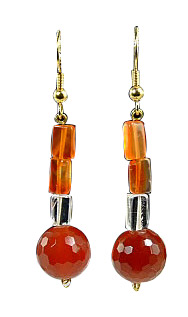 SKU 6362 - a Carnelian Earrings Jewelry Design image