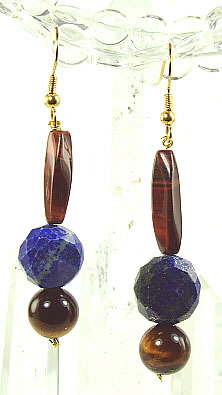 SKU 6366 - a Tiger eye Earrings Jewelry Design image