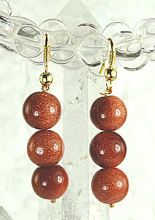 SKU 6369 - a Goldstone Earrings Jewelry Design image