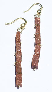 SKU 6374 - a Goldstone Earrings Jewelry Design image