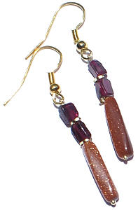 SKU 6377 - a Goldstone Earrings Jewelry Design image