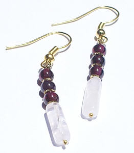 SKU 6389 - a Garnet Earrings Jewelry Design image