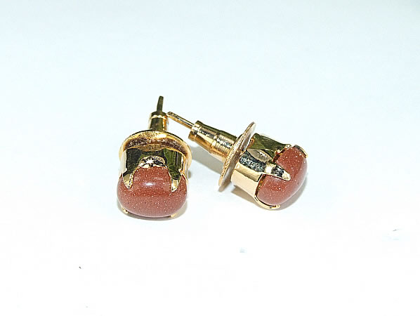 SKU 6416 - a Goldstone Earrings Jewelry Design image