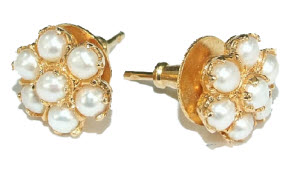 SKU 6417 - a Pearl Earrings Jewelry Design image