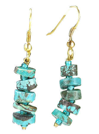 SKU 6418 - a Turquoise Earrings Jewelry Design image