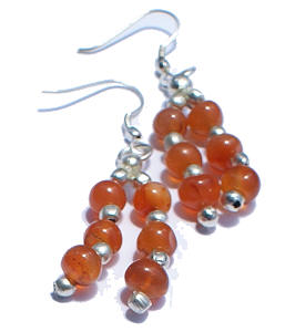 SKU 6420 - a Carnelian Earrings Jewelry Design image