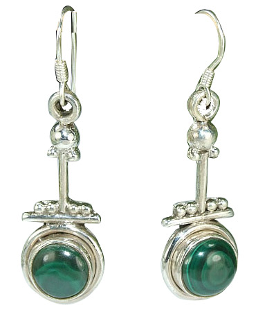 SKU 6430 - a Malachite Earrings Jewelry Design image