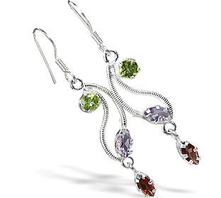 SKU 6431 - a Multi-stone Earrings Jewelry Design image