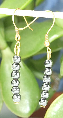 SKU 6432 - a Hematite Earrings Jewelry Design image