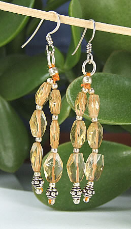 SKU 6437 - a Citrine Earrings Jewelry Design image