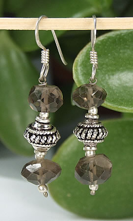 SKU 6439 - a Smoky Quartz Earrings Jewelry Design image