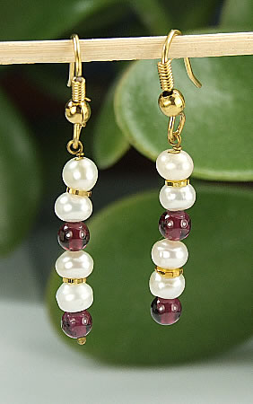 SKU 6441 - a Pearl Earrings Jewelry Design image