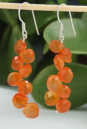 SKU 6445 - a Carnelian Earrings Jewelry Design image