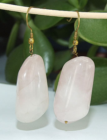 SKU 6446 - a Rose quartz Earrings Jewelry Design image