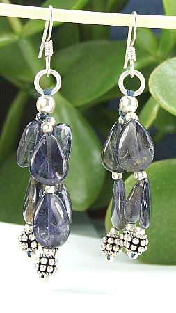 SKU 6447 - a Iolite Earrings Jewelry Design image