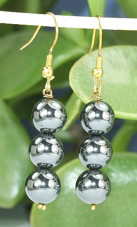 SKU 6449 - a Hematite Earrings Jewelry Design image