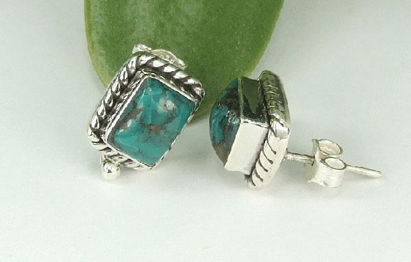 SKU 6453 - a Turquoise Earrings Jewelry Design image