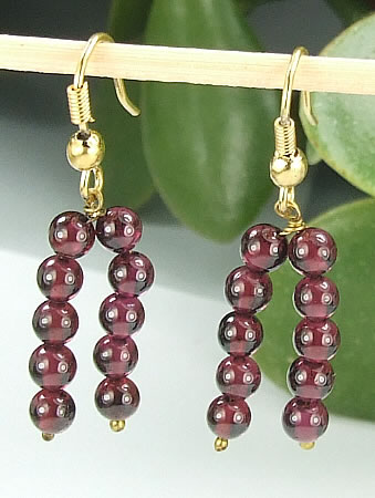 SKU 6456 - a Garnet Earrings Jewelry Design image
