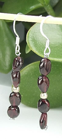 SKU 6458 - a Garnet Earrings Jewelry Design image