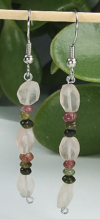 SKU 6460 - a Rose quartz Earrings Jewelry Design image