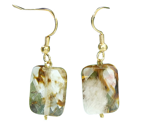 SKU 6463 - a Galaxy Quartz Earrings Jewelry Design image