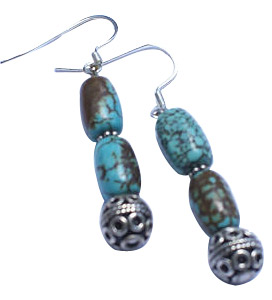 SKU 6464 - a Turquoise Earrings Jewelry Design image