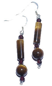 SKU 6465 - a Tiger eye Earrings Jewelry Design image