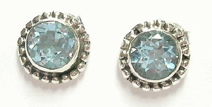 SKU 6891 - a Blue Topaz Earrings Jewelry Design image