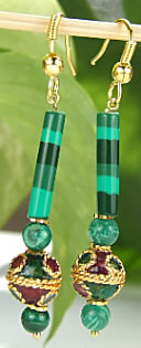 SKU 6971 - a Malachite Earrings Jewelry Design image