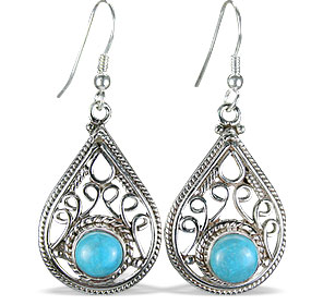 SKU 7103 - a Turquoise Earrings Jewelry Design image