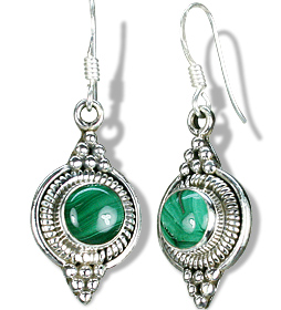 SKU 7107 - a Malachite Earrings Jewelry Design image