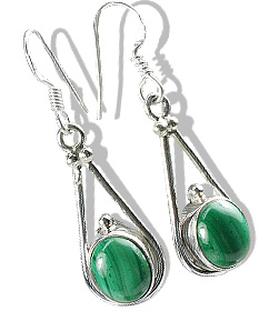 SKU 7109 - a Malachite Earrings Jewelry Design image