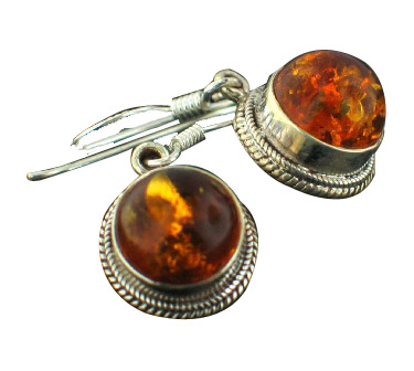 SKU 7110 - a Amber Earrings Jewelry Design image